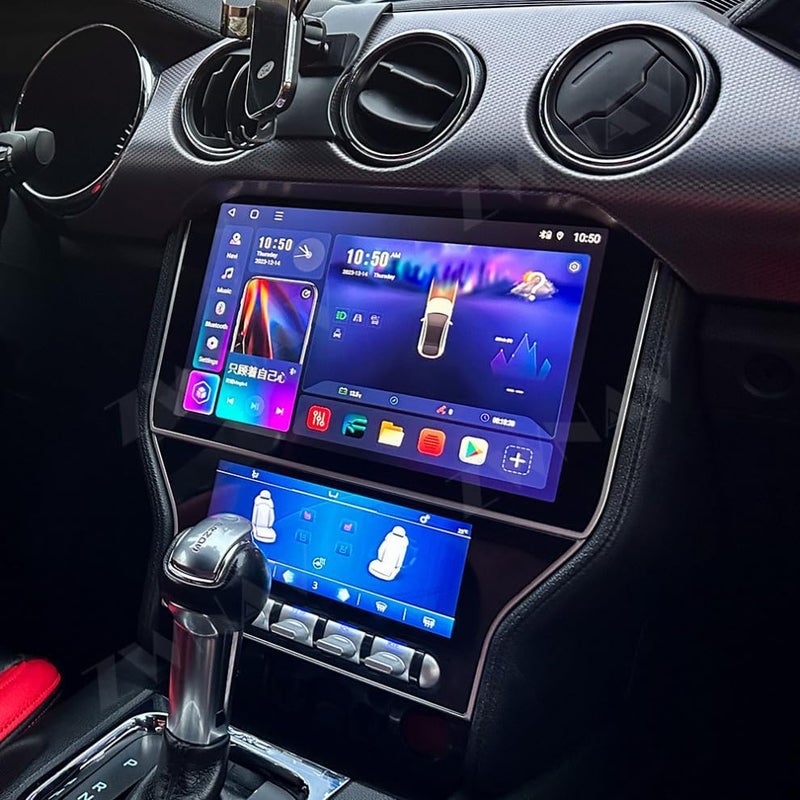 فيريكس ستيريو سيارة أندرويد لفورد موستانج 2015-2021 مع كاربلاي لاسلكي أندرويد أوتو، شاشة 11.5 بوصة، شاشة تحكم تيار متردد 6.8 بوصة مع وصلة مرآة، بلوتوث، واي فاي، نظام ملاحة GPS، كاميرا احتياطية AHD، ذاكرة وصول عشوائي 4 جيجابايت، ذاكرة قراءة فقط 64 جيجابايت - Image 1