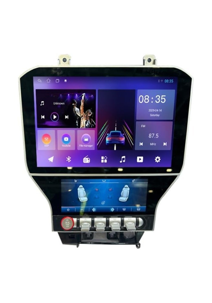 فيريكس ستيريو سيارة أندرويد لفورد موستانج 2015-2021 مع كاربلاي لاسلكي أندرويد أوتو، شاشة 11.5 بوصة، شاشة تحكم تيار متردد 6.8 بوصة مع وصلة مرآة، بلوتوث، واي فاي، نظام ملاحة GPS، كاميرا احتياطية AHD، ذاكرة وصول عشوائي 4 جيجابايت، ذاكرة قراءة فقط 64 جيجابايت - Image 2