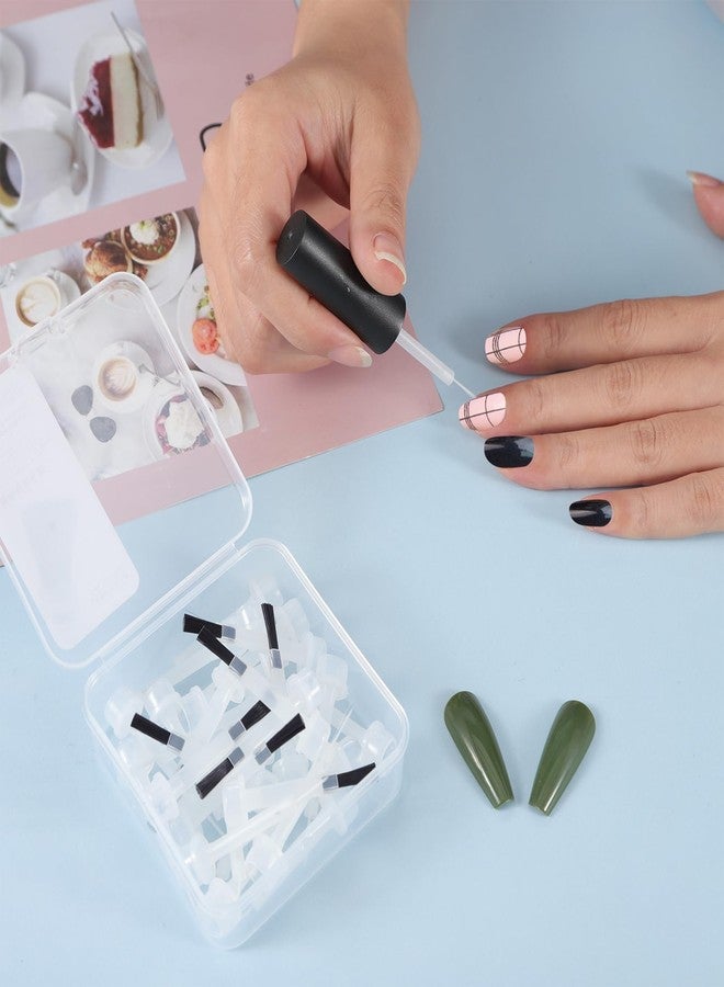 SILPECWEE فرشاة استبدال قابلة للتصرف SILPECWEE 30 قطعة، فرشاة استبدال طلاء أظافر صغيرة، فرشاة فن الأظافر بفرش ناعمة دقيقة لاستبدال سائل مسحوق الغمس - Image 3