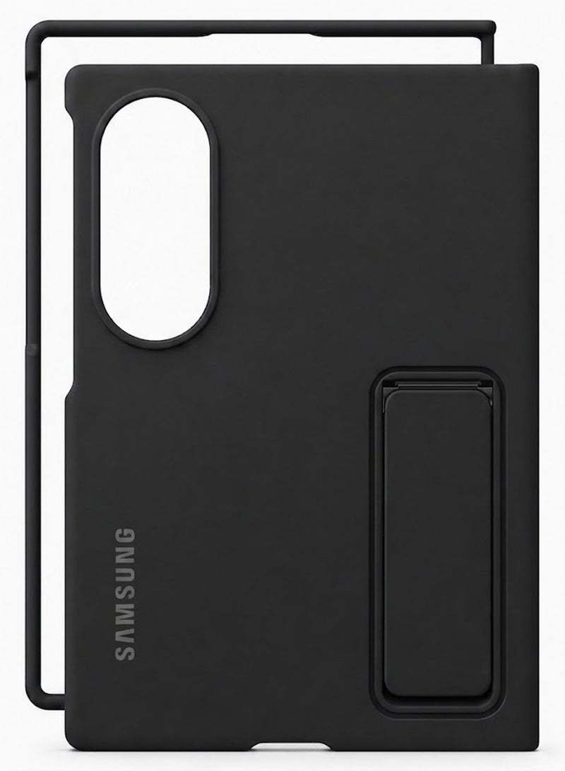 MARGOUN Protective Standing Case for Samsung Galaxy Z Fold 8 with Built-in Kickstand , Hard Silicone Durable Armor Cover black - Image 1
