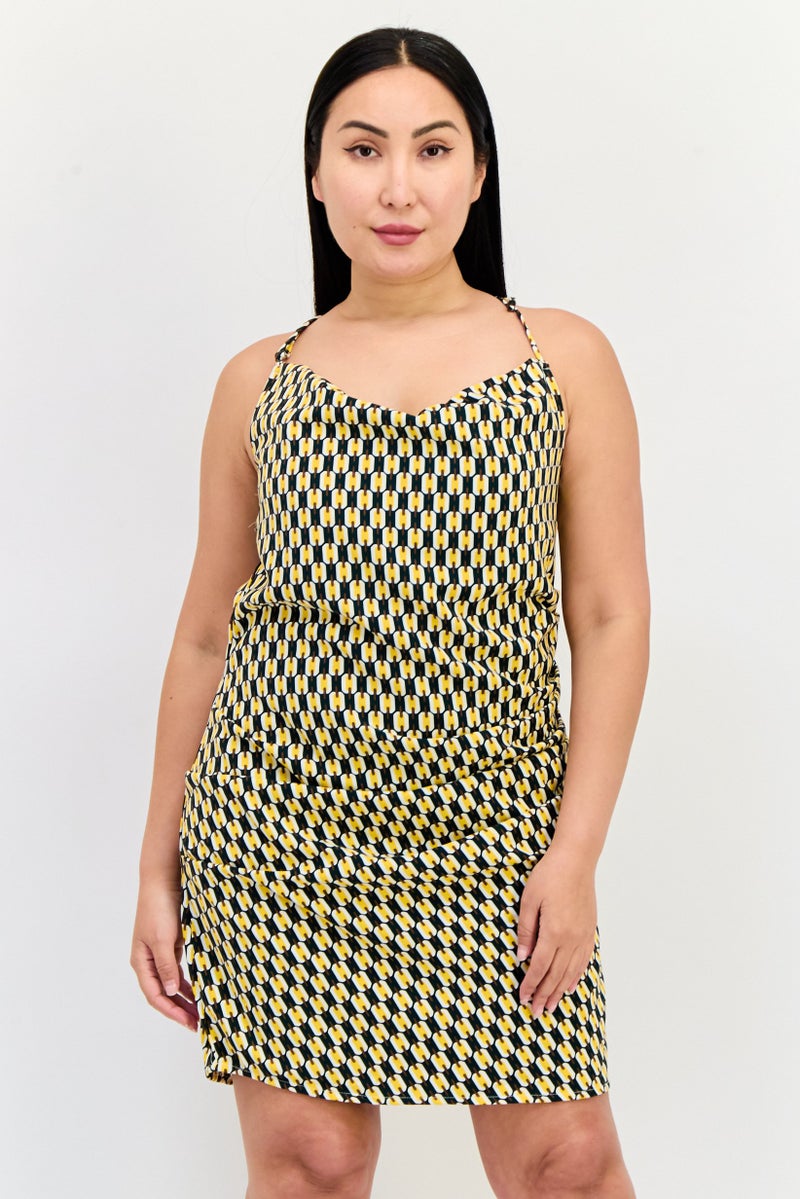 ONLY Women Abstract Print Mini Dress, Multicolor - Image 1