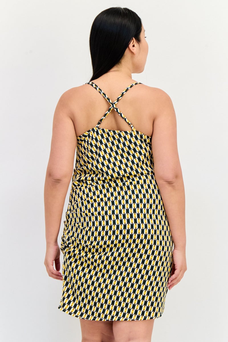 ONLY Women Abstract Print Mini Dress, Multicolor - Image 2