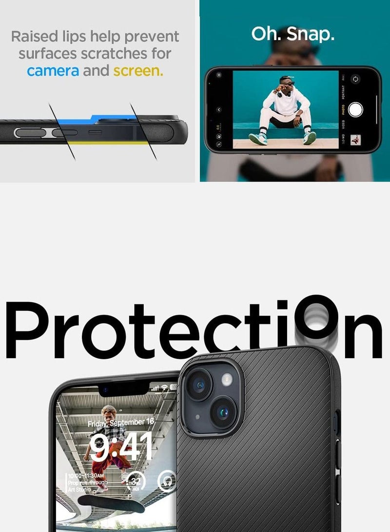 Spigen Mag Armor iPhone 14 Case Cover with Magsafe - Matte Black - Image 5