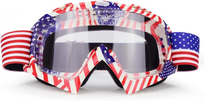 JAMIEWIN Motocross Motorcycle Goggles Clear Lens Dirt Bike Riding ATV Goggles Mx Goggle Glasses for Men Women Youth Kids (C63) - Image 1
