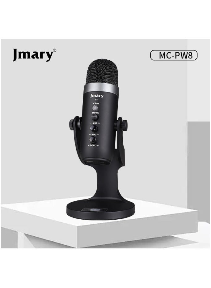 Jmary MC-PW8 USB Microphone for Podcasting, Gaming, Streaming, Recordings with Noise Reduction - Image 1