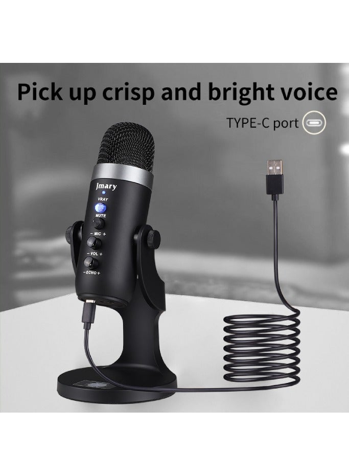 Jmary MC-PW8 USB Microphone for Podcasting, Gaming, Streaming, Recordings with Noise Reduction - Image 3