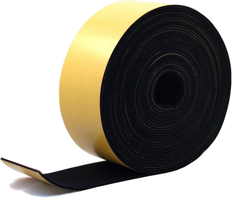 Rubber Stuff Neoprene Rubber Black Self-Adhesive Sponge Strip 75mm Wide x 3mm Thick x 10m Long - Image 1