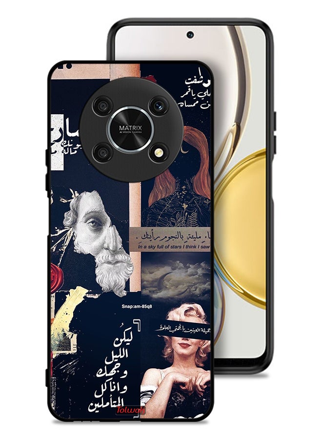 Tolwak Honor X30 5G Protective Case Cover Arabic Quotes And Cut Faces - Image 1