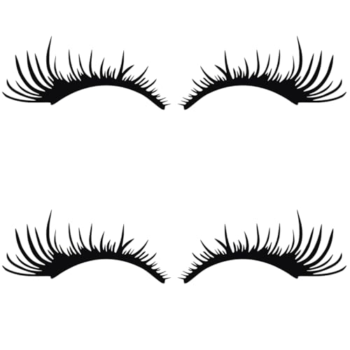 VICASKY Car Eyelashes for Headlights, Black Car Lashes Sticker Funny Car Headlight Eyelashes Vehicle Body Sticker Windshield Decal for Vehicle Exterior Decoration - Image 1
