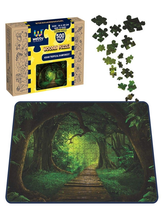 Webby Asian Tropical Rainforest Wooden Jigsaw Puzzle, 500 Pieces - Kids - Image 2