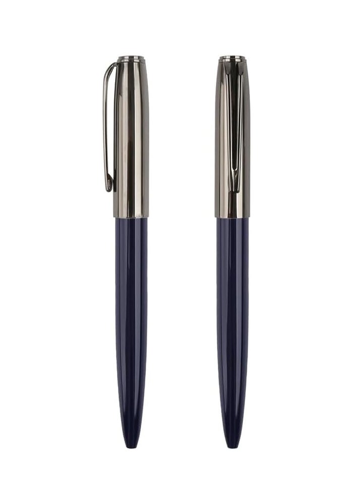 Elegant Metal Twist-Action Ballpoint Pen Set