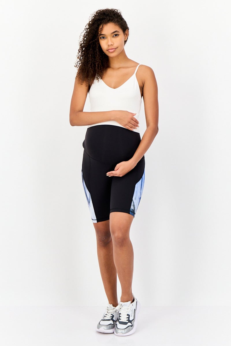 Reebok Maternity Training Leg Shorts, Black - Image 4