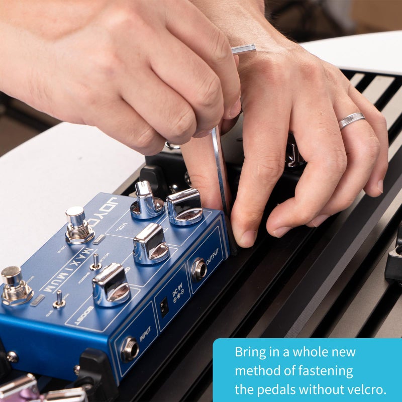 GUITTO Guitar Pedal Board - Clip-Mount Guitar Effect Pedal board Aluminum Alloy with Carry Bag No Residue GPB-01 Small - Image 3