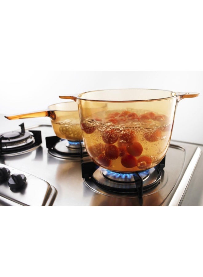 Visions 6-Piece Amber Saucepan Set - Image 3