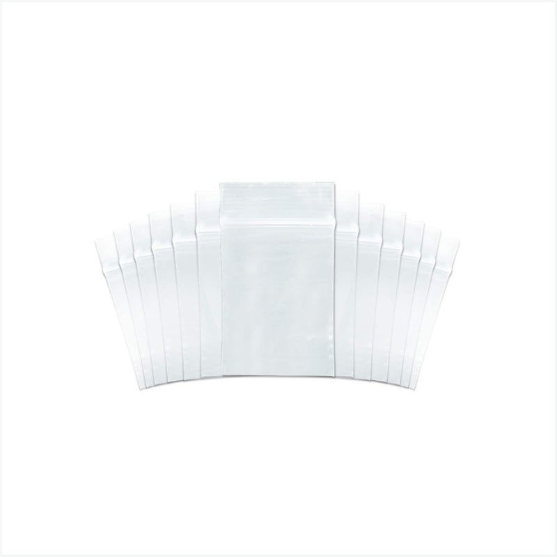 SNL Quality Zipper Lock Reclosable Clear Disposable Plastic Bags, Strong | 3" X 4" - 2 MIL - 100 Bags