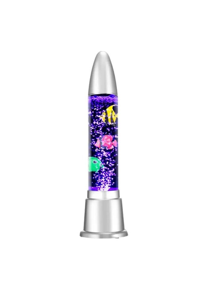 مصباح حوض أسماك LED بارتفاع 50 سم على شكل سمكة فقاعات مائية - Image 1