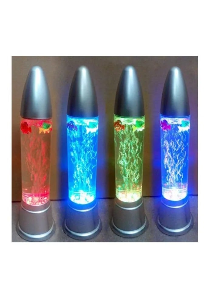 مصباح حوض أسماك LED بارتفاع 50 سم على شكل سمكة فقاعات مائية - Image 3
