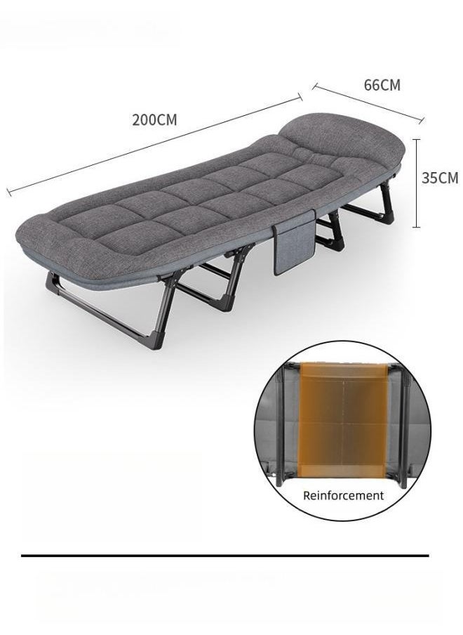 Gasin Gasin lightweight portable comfortable folding soft bed is suitable for family rest and company lunch break, outdoor camping and outdoor travel. 200*60*35CM  - Image 1