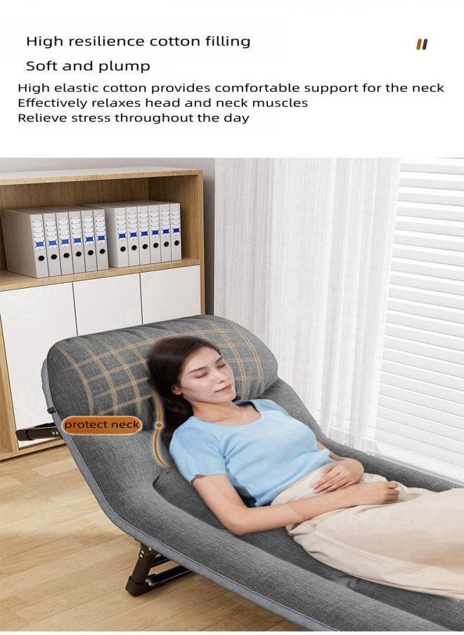 Gasin Gasin lightweight portable comfortable folding soft bed is suitable for family rest and company lunch break, outdoor camping and outdoor travel. 200*60*35CM  - Image 5