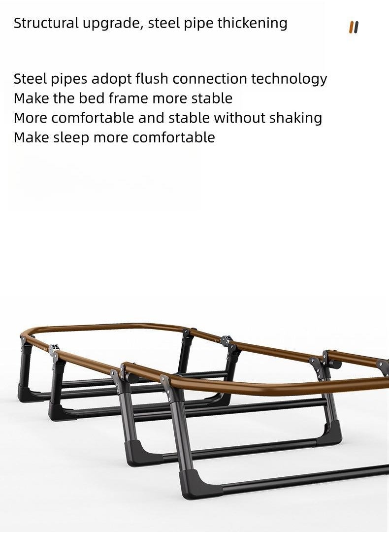 Gasin Gasin lightweight portable comfortable folding soft bed is suitable for family rest and company lunch break, outdoor camping and outdoor travel. 200*60*35CM  - Image 3