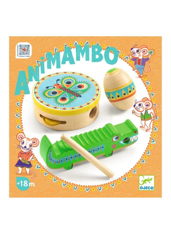 دجيكو Animambo - Tambourine, Maracas, Guiro Set