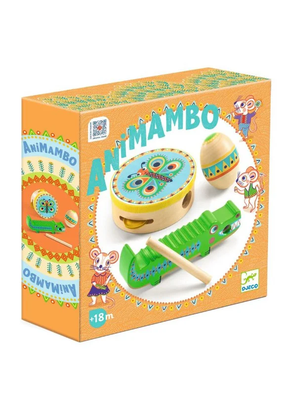 دجيكو Animambo - Tambourine, Maracas, Guiro Set