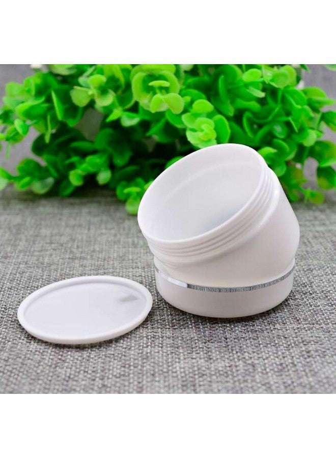 شينج زي شينغزي 6 قطع بيضاء 8 أونصة (250 مل) برطمانات مستحضرات تجميل مع بطانات وأغطية قبة زجاجات فارغة قابلة لإعادة التعبئة لكريم الوجه وبلسم الشفاه وغسول الجسم وحاويات تخزين بلاستيكية للاستخدام المنزلي - Image 4