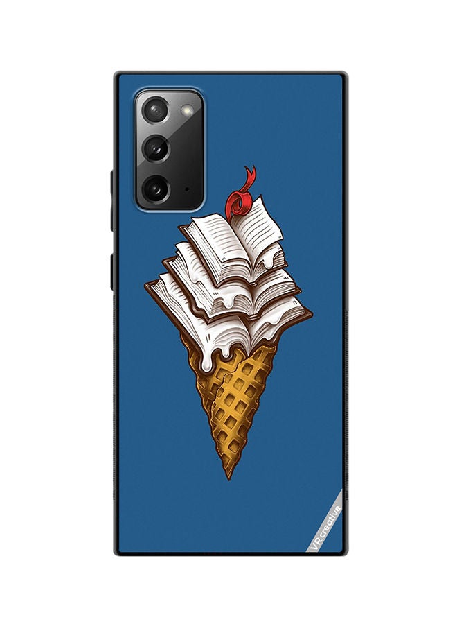 VR CREATIVE Protective Case Cover For Samsung Galaxy Note20 5G Book Icecream Design Multicolour - Image 1