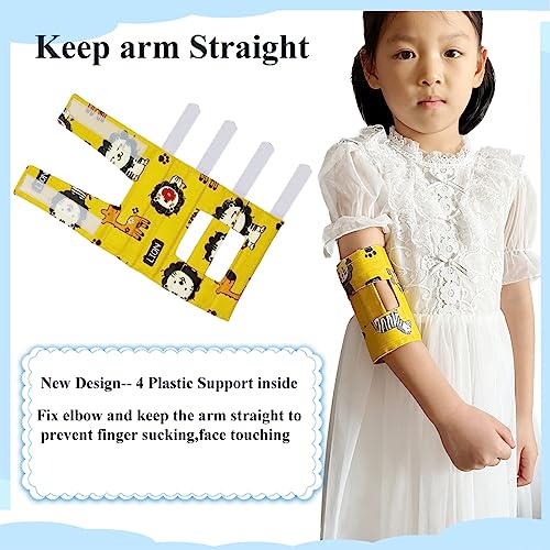 Heyshapeing Prevent Scratching Face, Thumb Sucking Habit, Pulling IV Tubes Elbow Immobilizer Splint & Arm Restraint Wrap for Babies Kids-Prevent HAND-TO-FACE habits (Large) - Image 3
