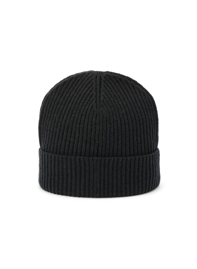 Allsaints Women's Heart Logo Beanie, 100% Wool Blend, Warm & Cozy Winter Knit Hat for Cold Weather - Image 3