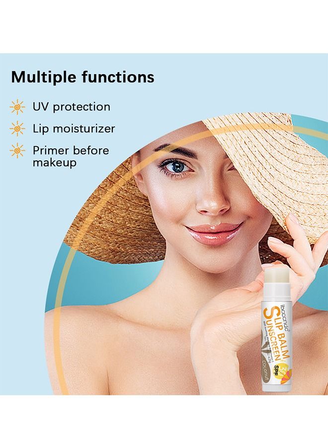ibcccndc Sunscreen Lip Balm SPF 30 Coconut Sunscreen For Lips Vegan And Cruelty Free Broad Spectrum UVA/UVB Lip Care For Moisturized Lips - Image 4