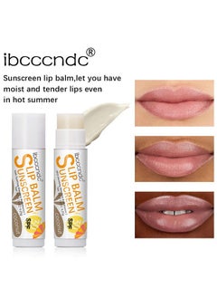 ibcccndc Sunscreen Lip Balm SPF 30 Coconut Sunscreen For Lips Vegan And Cruelty Free Broad Spectrum UVA/UVB Lip Care For Moisturized Lips  - Image 2