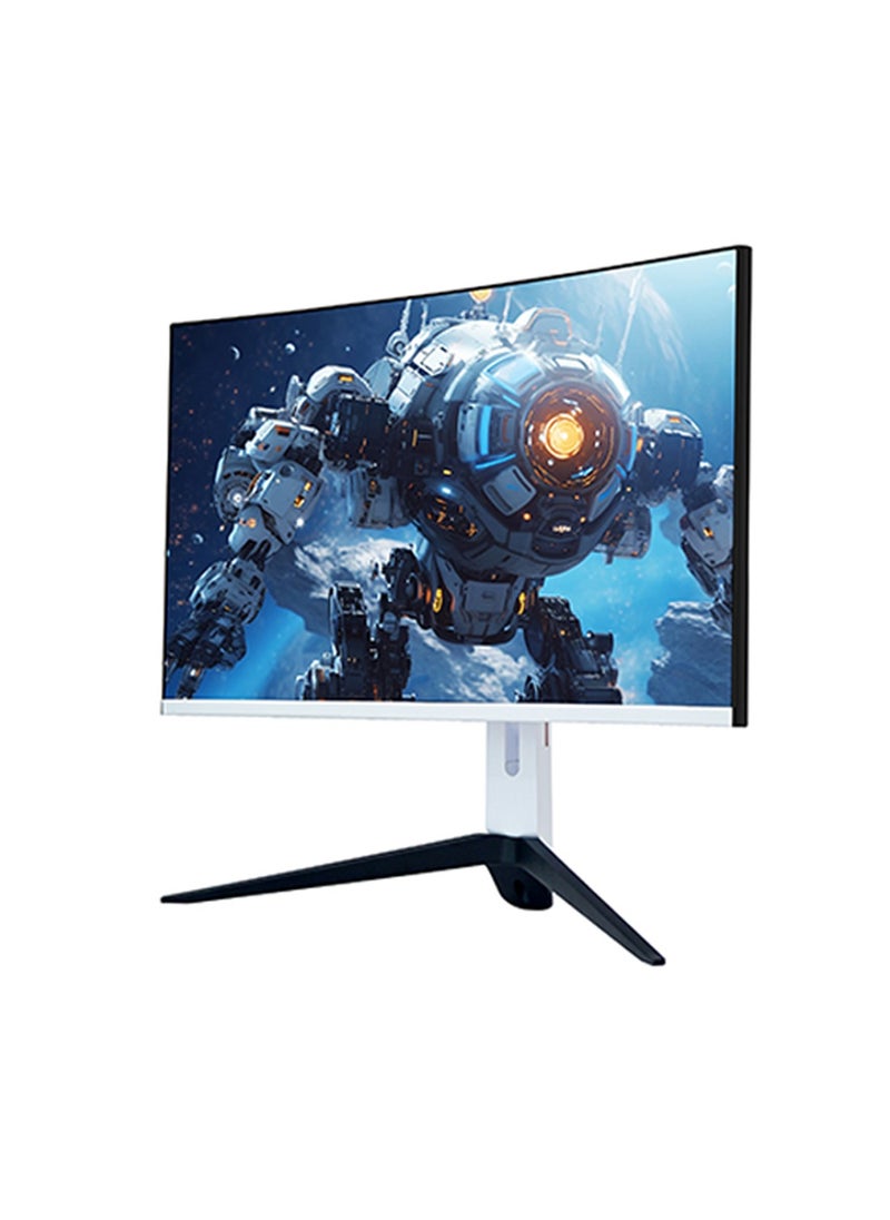 Glanfen - 27 Inch Curved Gaming Monitor 165Hz with LED Backlit,QHD 2560 ×1440(2K) Computer Monitor 16:9 Wide HDR Display 1ms Response PC Monitor (2*DP+2*HDMI+DC+Audio) White - Image 1