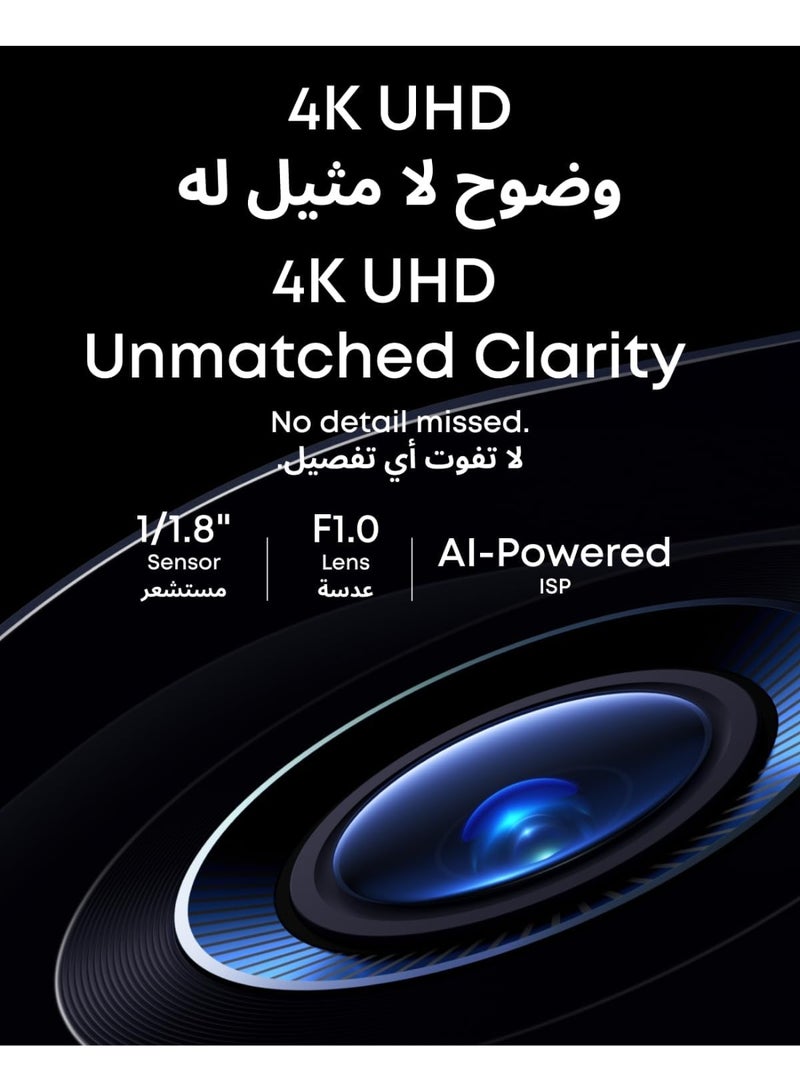 إيوفي طقم كاميرتين ‎eufy eufyCam S3 Pro – كاميرات أمان لاسلكية خارجية مزودة بلوح شمسي، رؤية ليلية بالألوان، دقة 4K، تقنية Forever Power 2.0، تمييز الوجه بالذكاء الاصطناعي، تخزين محلي قابل للتوسيع، بدون رسوم شهرية. - Image 3