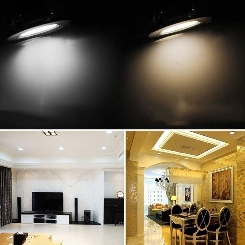 White Recessed Adjustable Angle 4W COB Anti Glare Round Ceiling Panel Downlight - Image 3