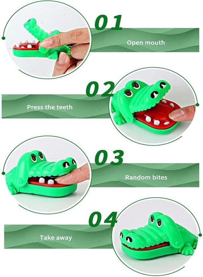 WaigN Green Crocodile Teeth Game for Crocodile Biting Finger Dentist Games, Mini Chomping Alligator Teeth Family Tabletop Party Decor Adult, Car Keychain - Image 3
