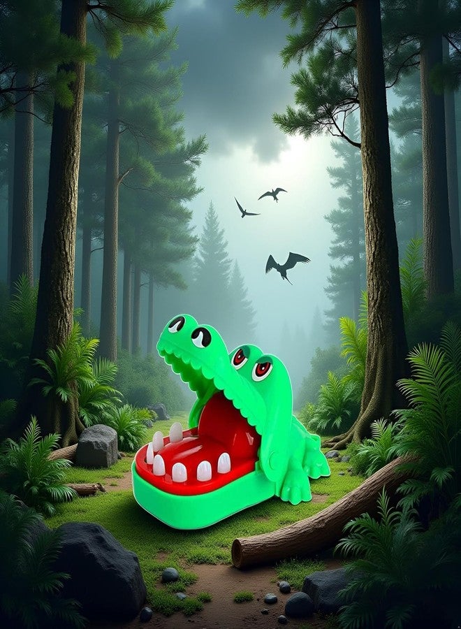 WaigN Green Crocodile Teeth Game for Crocodile Biting Finger Dentist Games, Mini Chomping Alligator Teeth Family Tabletop Party Decor Adult, Car Keychain - Image 4