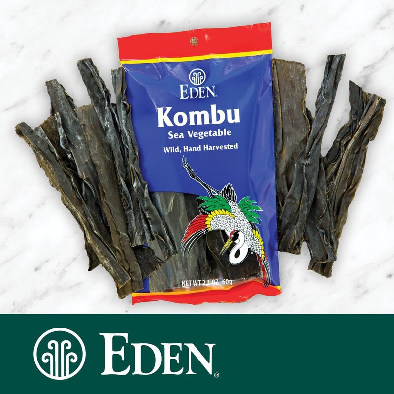 Eden Kombu, Wild Japanese Hand Harvested Sea Vegetable, Hokkaido, Dashi, Seaweed, 2.1 Oz (6-Pack) - Image 3