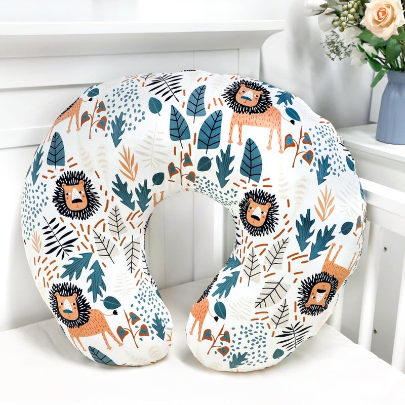 SWESEN Nursing Pillow Cover, Lion Breastfeeding Pillows Covers, Snug Fits Nursing Pillow Slipcovers for Boys Girls, Ultra Soft and Stretchy, Animal - Image 5