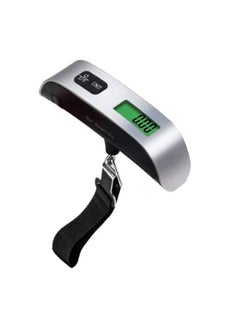 صن فوكس ميزان أمتعة رقمي محمول بشاشة LCD من Sunvox، أسود/فضي، 50 كجم، ميزان معلق لحقائب السفر - محمول ودقيق وسهل الاستخدام لوزن الأمتعة والأغراض الخارجية  - Image 1