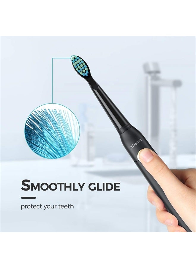 TEETHEORY 6 Replacement Brush Heads, Complete Care Replacement Tooth Brush Heads, Electric Toothbrush Replacement Heads, EasyClean, Gum Health- Fit (Pack of 6), Black - Image 4
