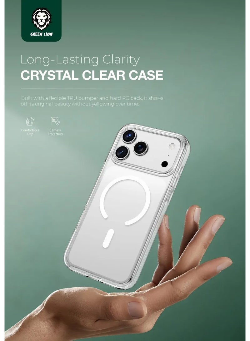 GREEN LION iPhone 17 Pro MagSafe Case Ultra Clear with Anti-Yellow Protection / Camera Protection - Clear - Image 2