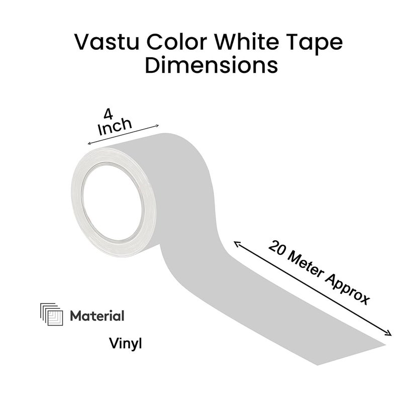 D-Fix شريط أرضيات فاستو الملون من الفينيل - بطول حوالي 20 متر وعرض 96 مم / 04 بوصة - لفة واحدة لكل عبوة - علاج فاستو دوتش / تصحيح فاستو للمرحاض والمدخل - أبيض - Image 2