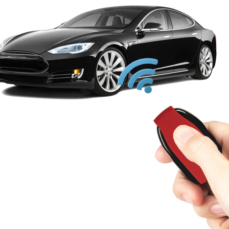 Dark Red Silicone Key Fob Case - Scratch Proof Eco Friendly Key Protection for Tesla Model S Holiday Gift Givers - Image 3