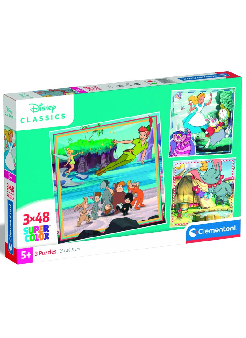 Clementoni Clementoni Puzzle Disney Classics 3x48 Pieces | Jigsaw Puzzle | Children's Puzzle | Kids Puzzle | Preschool Learning Toys | Develops Problem Solving Skills | Made in Italy  - Image 1