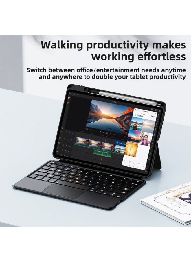 Generic - For Huawei Matepad Miaocontrol Keyboard Pro11/air 11.5 Bluetooth Keyboard 12.6 Protective Case-Color:Magnetic Split Magic Control Keyboard-elegant Black-backlit-Product Type:For Huawei MatePad 11.5 - Image 1