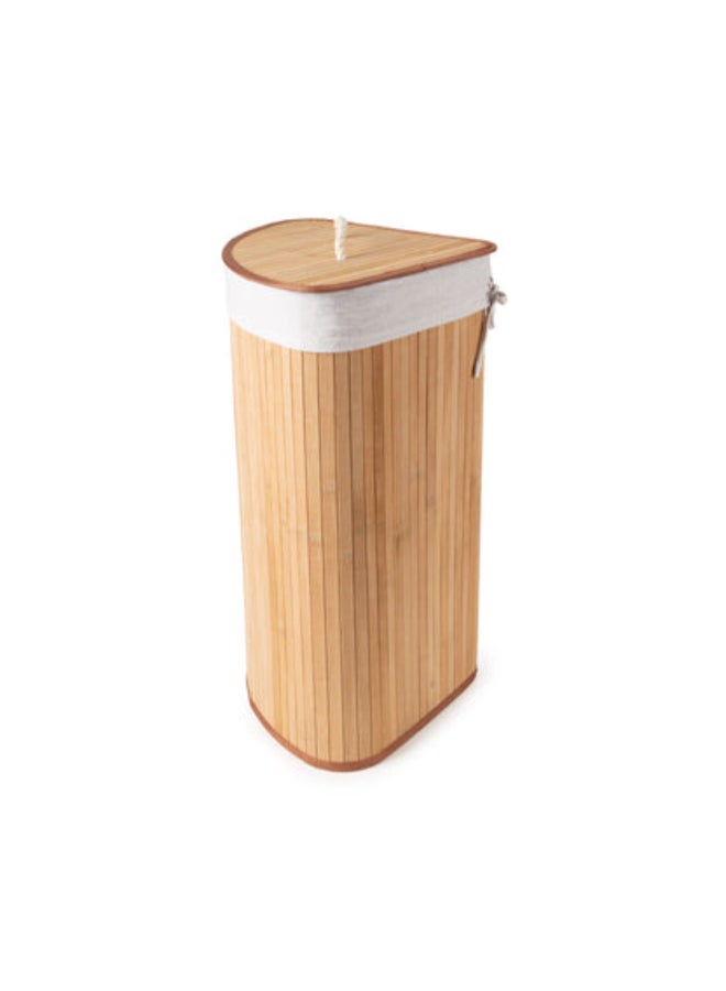 COMPACTOR Foldable Space-Saving Corner Laundry Basket Brown and White 60 x 35 x 35 cm RAN11908 - Image 5