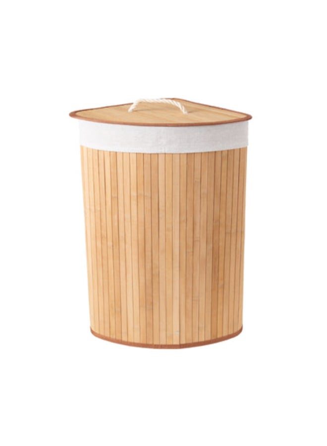 COMPACTOR Foldable Space-Saving Corner Laundry Basket Brown and White 60 x 35 x 35 cm RAN11908 - Image 4