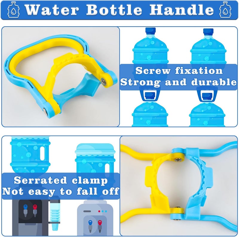 Nokiils 2 Pack 5 Gallon Water Bottle Handle, Stable Ergonomic Water Jug Handle, Drinking Water Bottle Heavy Duty Clip with 4pcs 5 Gallon Water Jug Caps - Image 5