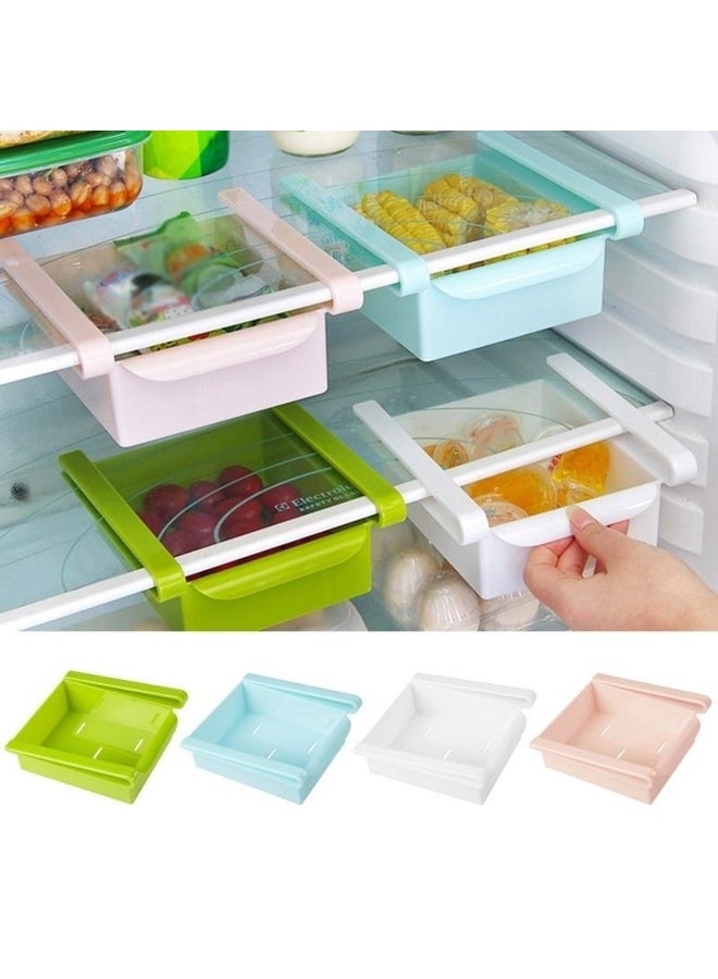 Slide Kitchen Fridge Freezer Space Saver Organizer Storage Rack Shelf Holder New  - Image 1